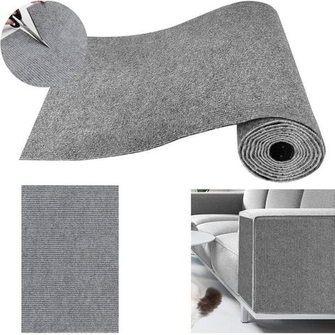 (gris)Tapis griffoir pour chat,auto-adhésif,pour canapé,mur pour chat,autocollant,tapis anti-rayures,coin,grimpant,tapis griffoir (1/5)