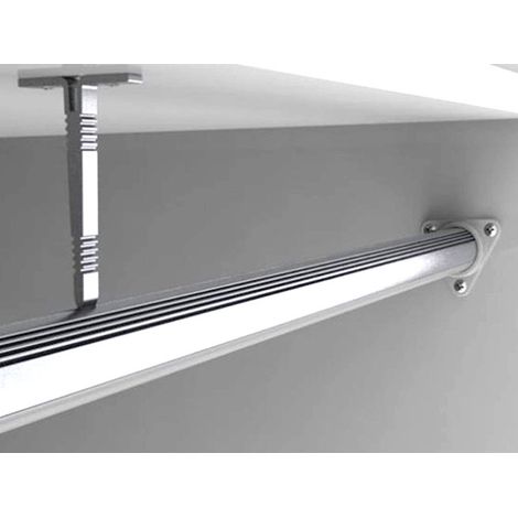 Gancio per Fissaggio Da Soffitto Muro Tetto in Armadio Sottopensile Mensola del Profilo Barra Alluminio Tondo BA6001 (1/3)