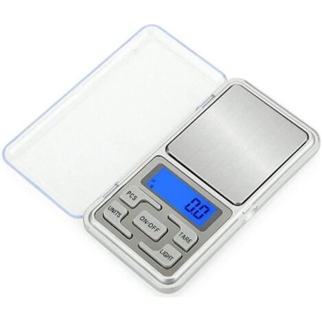 Balanza digital de alta precisión, balanza digital para joyería, balanza digital de precisión, adecuada para cocina, joyería, cafetería, pantalla LCD retroiluminada, 500 g / 0,1 g (1/5)