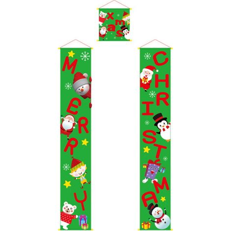 Joyeux Noël bannière distique porte rideau porche liste créative distique décoration YMYNY (1/2)