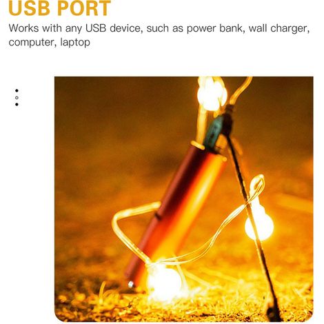 Guirlande lumineuse 10M 80 LED, résistante aux intempéries, alimentée par USB, pour décoration intérieure et extérieure, fêtes d'anniversaire (1/5)