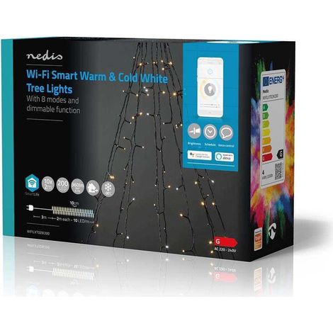 Nedis Smartlife Wifilxt02w200 Árbol luminoso blanco cálido