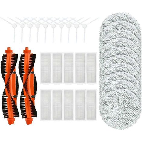Pièces détachées pour aspirateur robot X20 / Robot autonettoyant 2 / C101 : brosse latérale principale, filtre HEPA, lingettes de nettoyage (1/5)