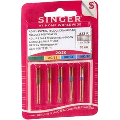 Accessoire machine à coudre Singer AIGUILLE TOUT TISSUS x 10