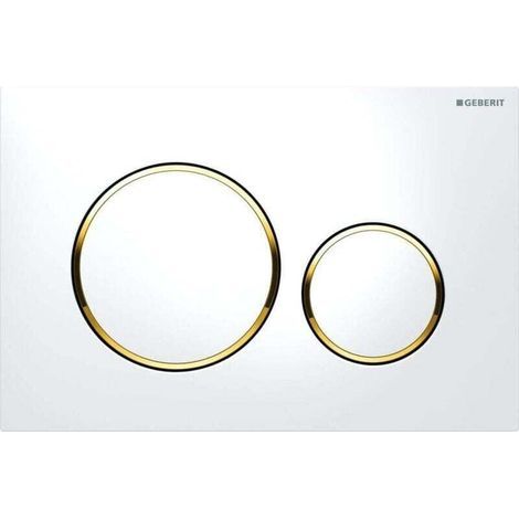 Plaque de commande double Sigma20 : blanc, or (115.882.KK.1) (1/4)