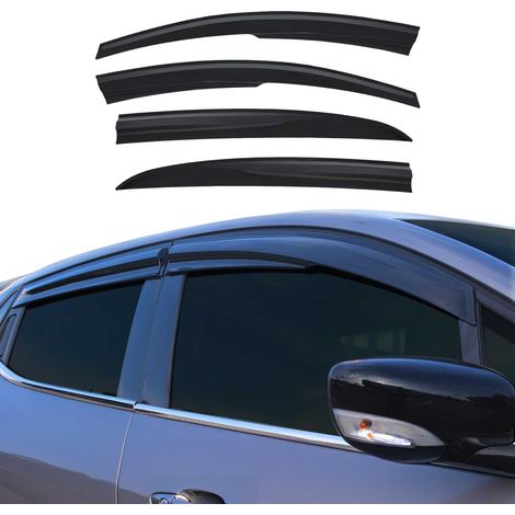 Déflecteurs de Vent Pluie d'air Compatible avec Renault Megane Berline 2015-2021 Acrylique