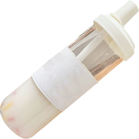 Trinkflasche mit Strohhalm, niedlicher Reisebecher mit abnehmbarem Deckel, wiederverwendbarer Plastikbecher, sicherer und gesunder Trinkbecher, hitzebeständig, N6-Deckel, 850 ml (1/4)