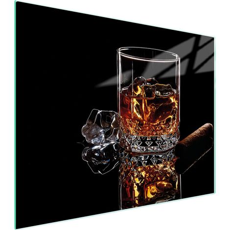 Planche à découper en verre 52x40 whisky (1/5)