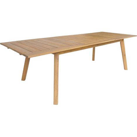 10-seater acacia wood garden table Natural 275x100x75 cm - Palena