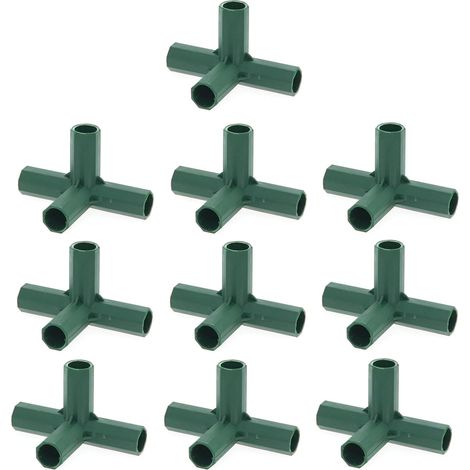 eur pour Cadre de Jardin 5 Types de Supports Robustes et Stables  Raccord PVC pour serre pour légumes, ferme, porches, cours, treillis de vigne, abri anti-UV, fleurs (1/2)