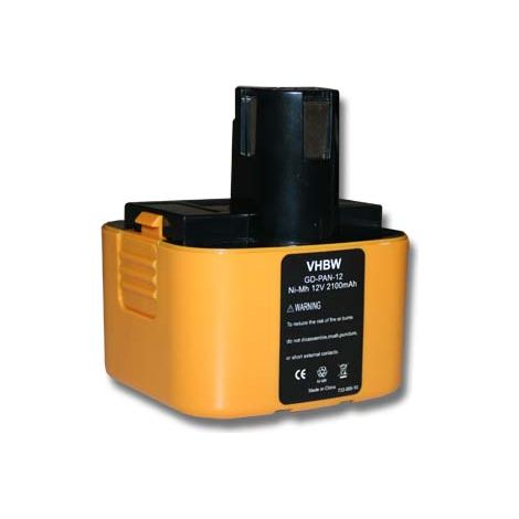 vhbw Akku kompatibel mit Panasonic EY6107  EY6405, EY6105YQW, EY6102CRKW, EY6405FQKW, EY6406 Werkzeug (2100 mAh, NiMH, 12 V) (1/2)