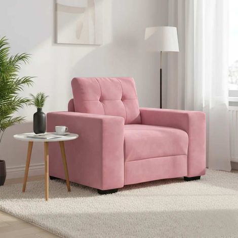 vidaXL Fauteuil rose velours 100x78x80 cm
