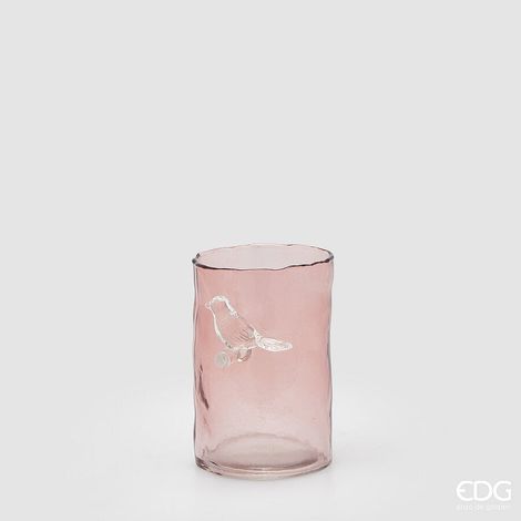 EDG Enzo De Gasperi Vaso Trespolo Cilindro H 15 Cm D 10 Cm Dark Pink