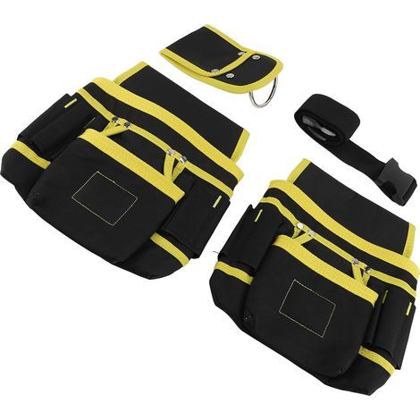Ceinture Homme Porte Outil, Ceinture à Outils avec 26 Poches, Ceinture de Travail, Sac à Outils en Oxford avec Organisation des Outils Matériels pour Électricien, Charpentier, Construction (1/2)