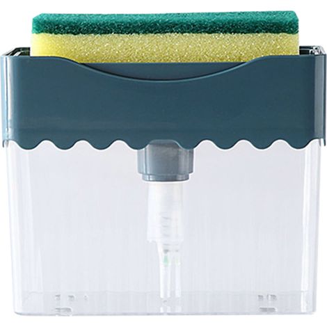 Dispensador de jabón y soporte para esponja para fregadero de cocina. Dispensador de jabón para platos de encimera. Bomba de jabón y soporte para esponja para fregadero de cocina.