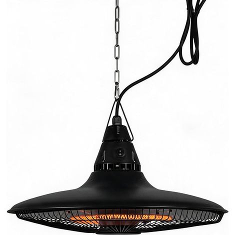 IDEALHOUSE Chauffage infrarouge plafond terrasse 1500W tube fibre carbone alliage aluminium norme européenne (1/5)