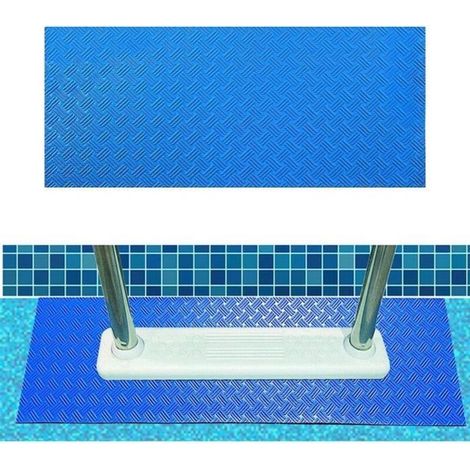 Tapis de protection pour échelle de piscine - Pool Stuff - Motif Vague 90 x 40cm - PVC souple et durable