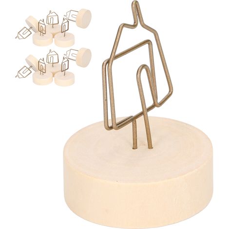 10 Pièces Supports de Cartes de Visite en Forme de Maison Vintage - Présentoir Décoratif pour Photos et Invitations, Idée Cadeau Bureau (1/5)