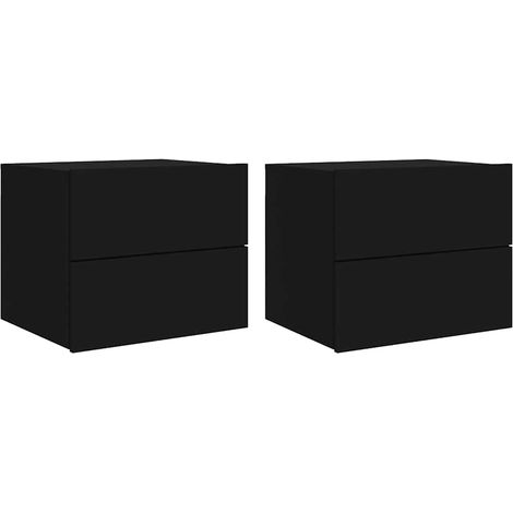 Maison Exclusive - Mesitas de noche de pared con luces LED 2 unid