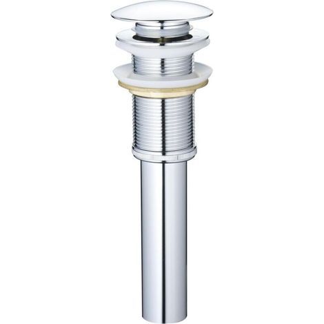 Ablaufgarnitur für Waschbecken ohne Überlauf für eine Öffnungsbreite von nur 4,4 cm – Versenkbarer Ablauf, Chrom, Y1618W-CH (1/4)