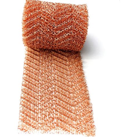Ortviai Treillis en cuivre tissé double couche 12,7 x 300 cm – anti-rongeurs, étanche et résistant à la corrosion (1/5)