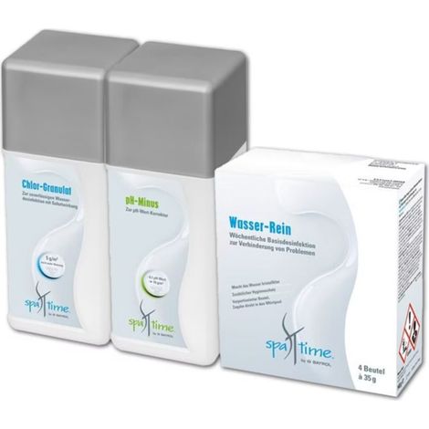 SpaTime Set Chlor Granulat + pH-Minus + Wasser-Rein (1/5)