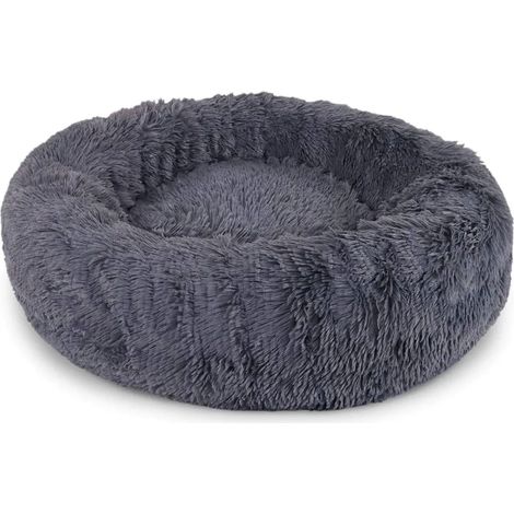 Hundebett, Katzenbett, rundes Donut-Sofa für kleine Hunde, Katzenkissen, ruhiges Plüschbett für Haustiere, flauschiges, bequemes, niedliches Kunstfell (1/5)