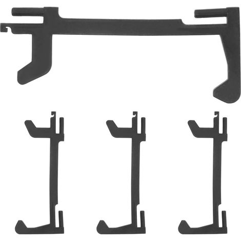 Verrou de Porte de Micro-ondes 4pcs en Plastique Noir Pièce de Rechange, Réparation Rapide Diy, Remplacement Facile pour Rétablir la Fonction (1/5)
