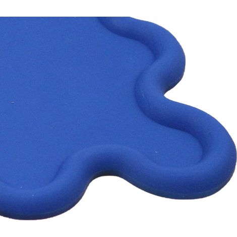 Tassenmatte aus PVC, unregelmäßige Form, hitzebeständig, wasserdicht, Haushalts-Schüsselmatte für die Küche, blau (1/4)