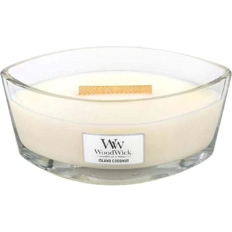 Woodwick Ellipse Candela Profumata Cocco Bianco (1/4)