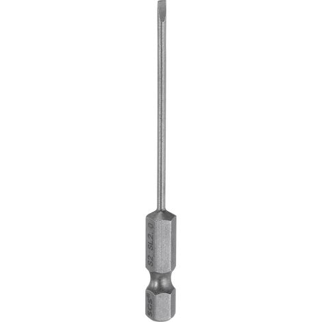Embout de Tournevis Plat Magnétique SL2 en Acier S2 2mm Embout de Tournevis à Tête Plate 1/4" Tige Hexagonale de 3" de Long (1/5)
