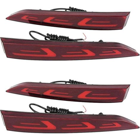 Dos pares de reflectores LED para el parachoques trasero, luces de freno de advertencia y luces antiniebla traseras para vehículos Solaris y Accent. (1/4)