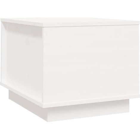 Maison Exclusive - Couchtisch Weiß 40x50x35 cm Massivholz Kiefer (1/5)
