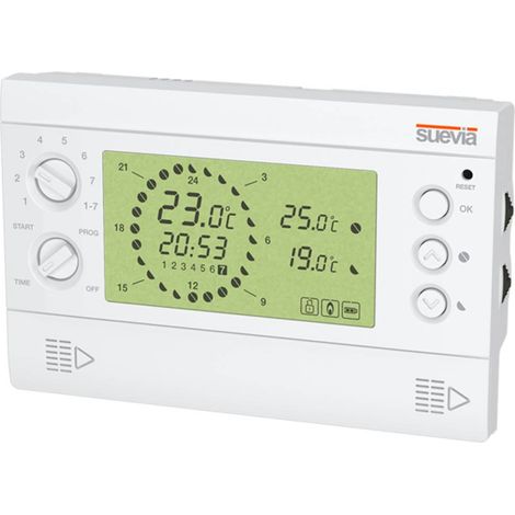 Suevia SU325700 Thermostat Thermostat d'ambiance montage apparent (en saillie), mural programme journalier, programme h