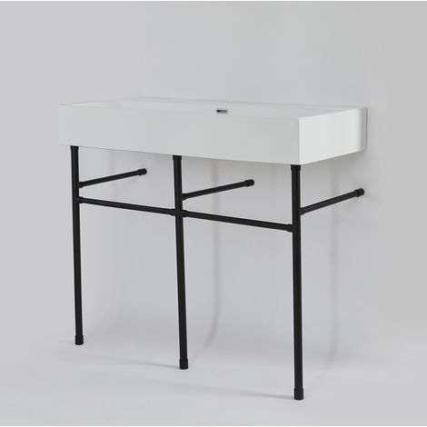 Hudson Reed Sandford - Lavabo sur Pieds avec 1 Trou - 100cm x 42cm - Noir