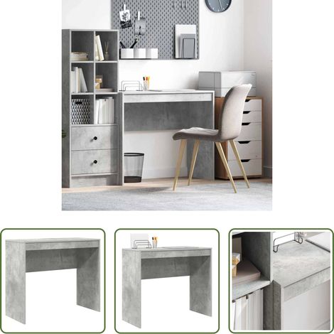 Bureau minimaliste - Bureau Gris béton 90 x 40 x 76 cm (1/5)