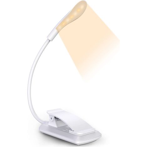 Lampe De Lecture - LED Rechargeable USB - Col De Cygne Ajustable Et Pince - Pour Lit Bureau Canapé Pupitre - 1 Pièce (1/5)