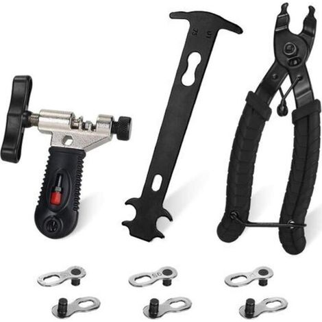 Kit d'outils de réparation de chaîne de vélo, pince à maillons, coupe-chaîne, coupe-chaîne, indicateur d'usure de chaîne et connecteur manquant réutilisable pour chaîne 6/7/8/9/10 vitesses-Fei Yu