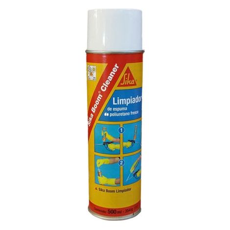 Sika Boom® Cleaner - Limpiador disolvente de espuma de poliuretano fresca - 500 ml - Aerosol - Transparente (1/2)