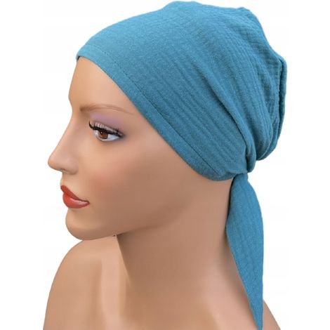 Pañuelo de mujer Aga 005 de muselina, turbante de primavera, también para después de la quimioterapia. (1/5)