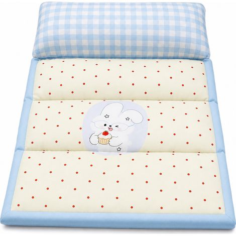 Matelas pliable et imperméable bleu motif lapin XL 65 x 35 cm (1/5)