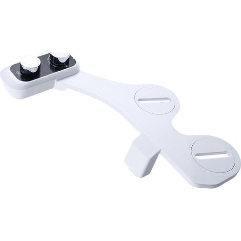 Accessoire de bidet ultra-mince pour toilettes, double buse spirale 3/8-- (1/5)