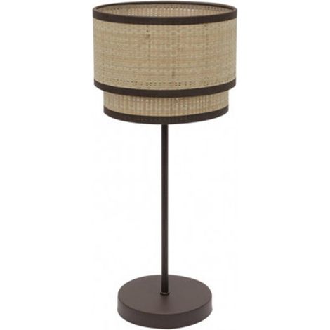 Lampada da tavolo Roque 1xe14 Naturale/marrone 41x18x18 Cm