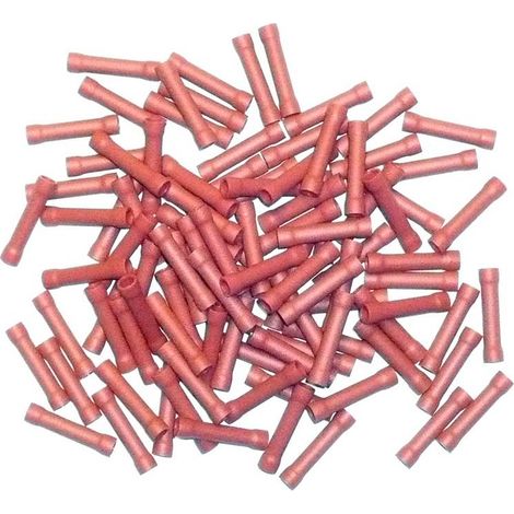 Oc-Pro – Cosses électriques isolées à sertir – Prolongateurs rouges pour fils de 0,5 à 1,5 mm² – Lot de 100 manchons pour connexions électriques