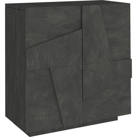 Scarpiera 2 Ante Battenti 81,2x39,2x86 cm Ping Ardesia (1/5)