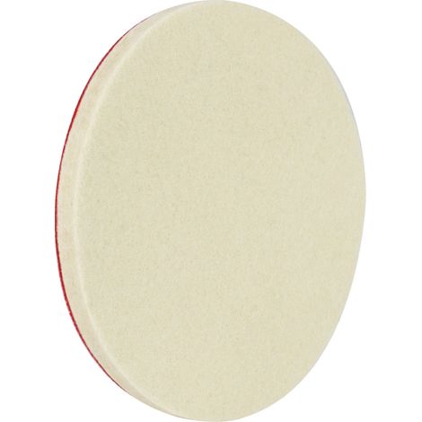 Polierfilzscheibe mit Klettaufnahme, 125 × 10 mm, für Metall, Glas, Aluminium und Holz