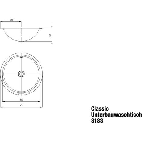 KALDEWEI 910107253030 Lavabo sous-plan CLASSIC Mod.3183