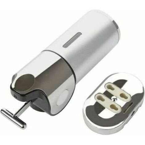 Silberner, wandmontierter Seifenspender, manueller Hängeseifenspender für Küche, Hotel, Shampoo, Spülung, Duschgel, 500 ml