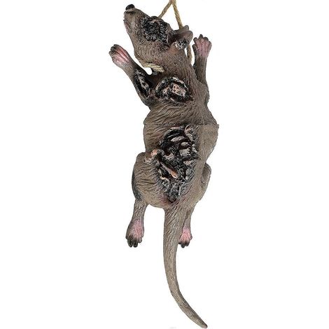 Faux rat mort, accessoire de farce effrayant, chaîne suspendue, décoration de fête d'Halloween bd (1/4)