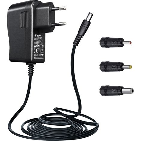 Adaptateur Secteur 15 V 1 A 1,8 m avec 3 Prises CC, convertisseur CA/CC 15 V 1000 mA 15 W pour Robots de litière, démarreurs de Voiture, bacs autonettoyants pour Chats et Plus Encore (1/5)